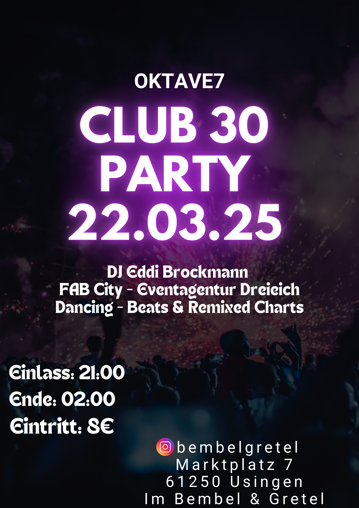 Black and Purple Modern Night Party Flyer - 1 Black and Purple Modern Night Party Flyer - 1