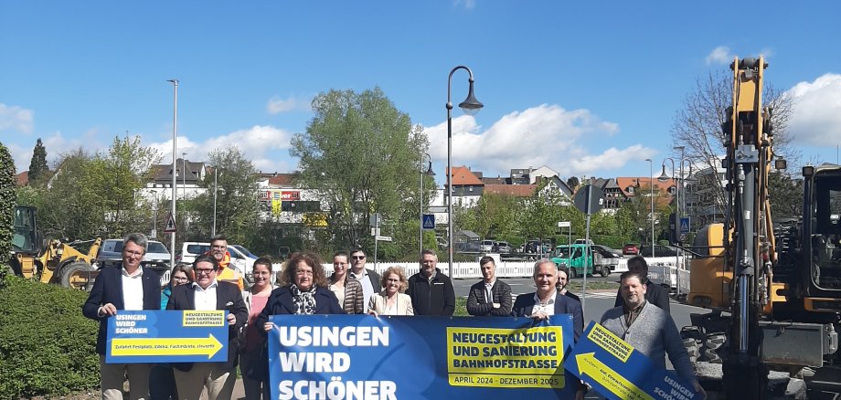 Beginn Bauarbeiten Bahnhofstraße: Unter dem Motto Usingen wird schöner", beginnen die Bauarbeiten der Bahnhofstraße in Usingen.