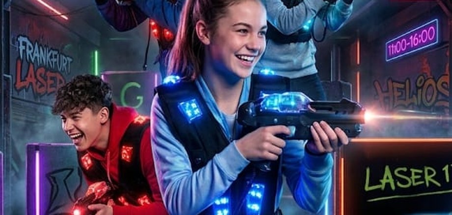 Flyer zur Herbstferien Lasertag Aktion der Jugendpflege Usingen.