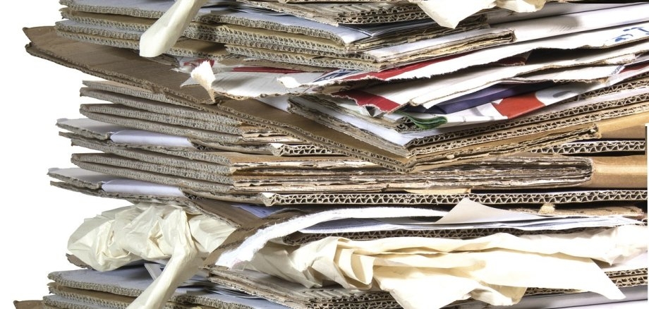 Altpapier Stapel von Altpapier aus Pappe und Papier.